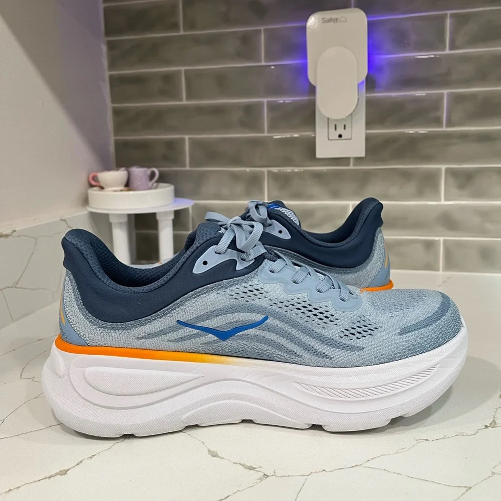 Hoka Bondi 9 Running Shoes. Men’s Size 10D Color Drizzle / Downpour - Picture 3 of 9